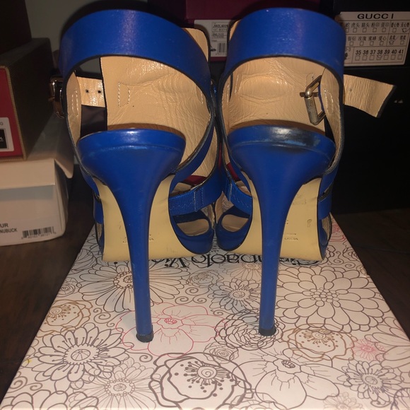 Giampaolo Viozzi Blue Strappy Heels - Picture 4 of 4